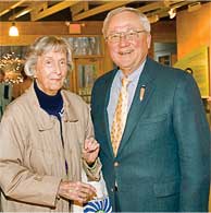 Betty Gamble with Dave Smith, Director of Powdermill Nature Reserve