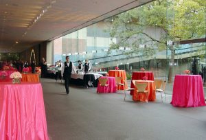 Scaife Foyer set up for an event