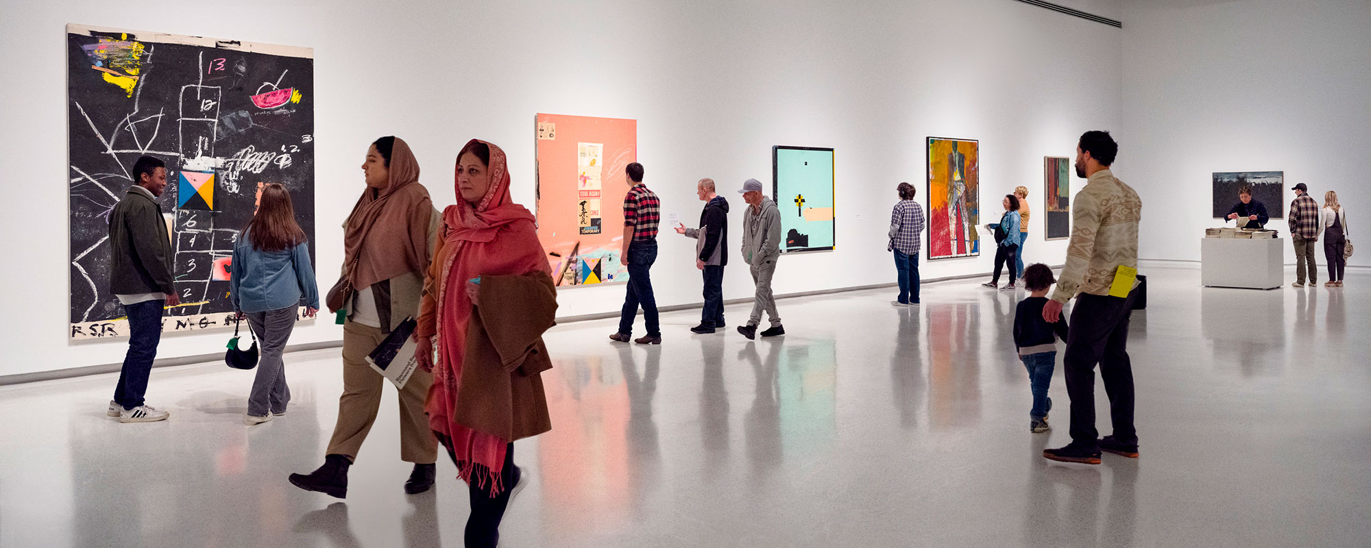 people in a gallery