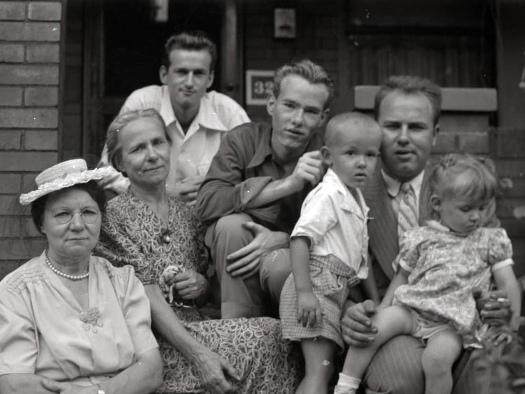 A photo of Andy Warhol's family