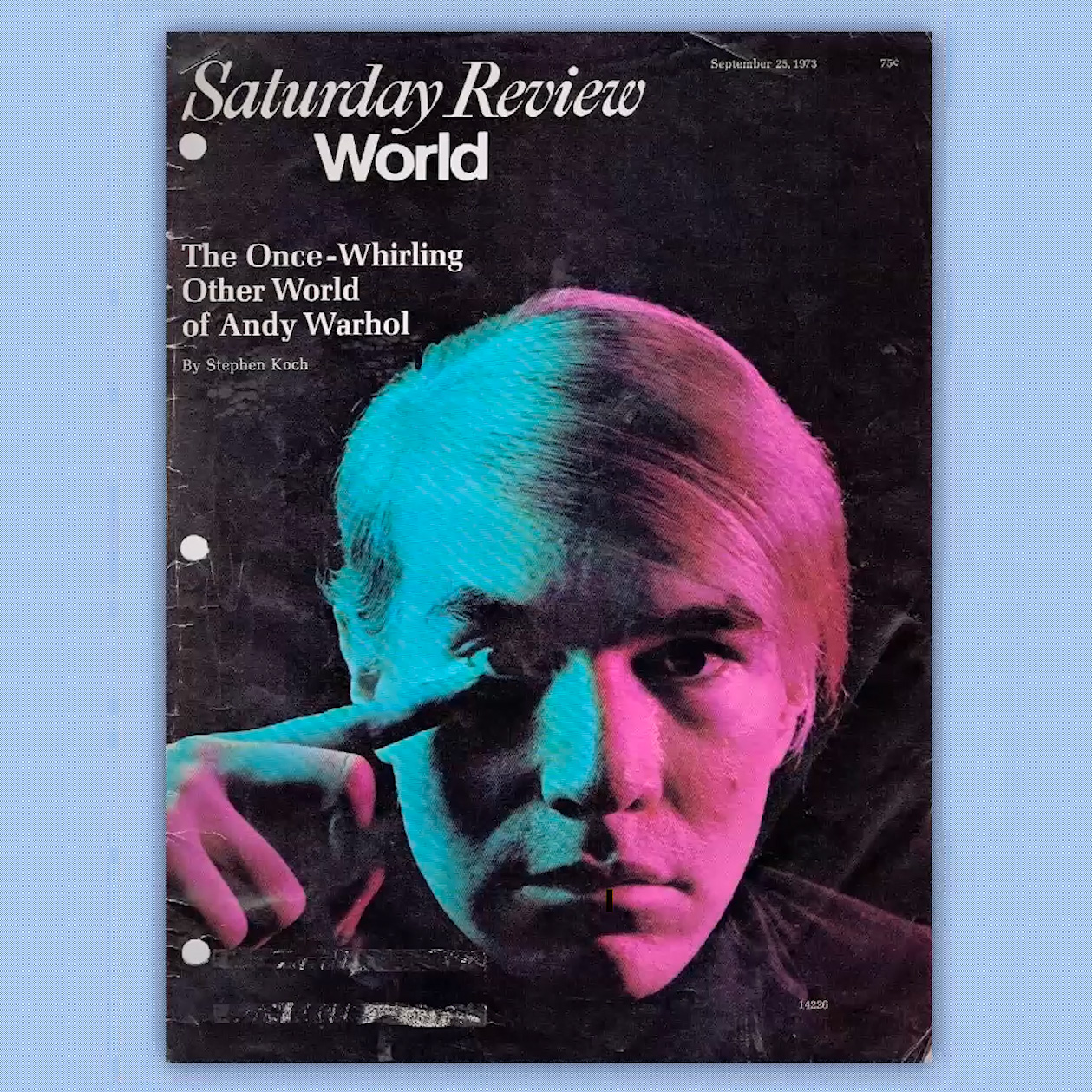 Andy Warhol on the cover of Saturday Review