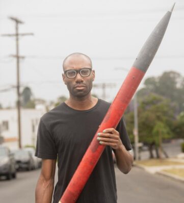 Daid Roy with rocket