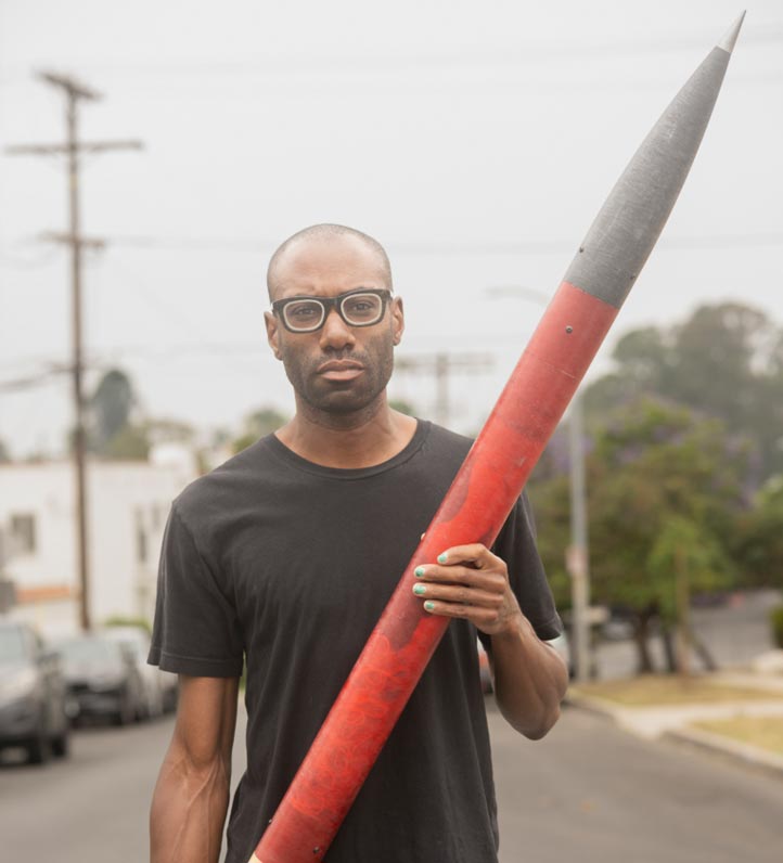 Daid Roy with rocket