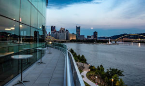 View of the city of Pittsburgh from Point View Hall