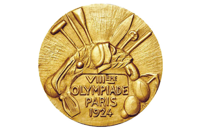 A gold olympic medal
