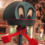 A photo of a robot's head