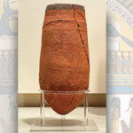 An ancient Egyptian beer mug made of clay.