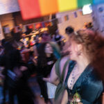 Teens dancing at the LGBTQ prom at the Warhol Museum.
