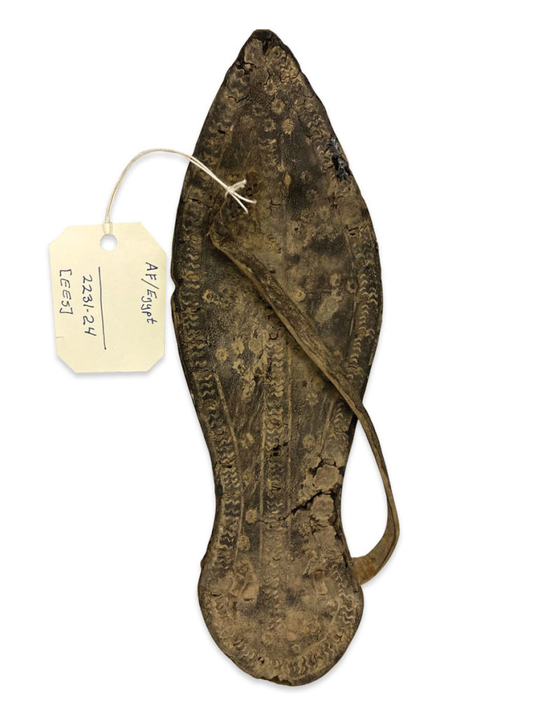 Ancient egyptian sandal artifact