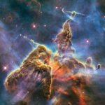 A view of space through the hubble telescope