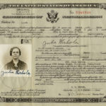 Julia Warhola's naturalization papers