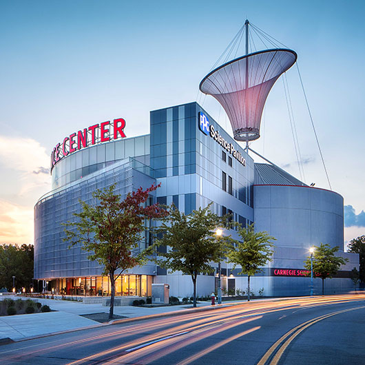 exterior view of Carnegie Science Center