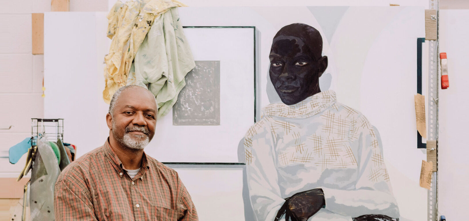 Portrait of Kerry James Marshall in his studio