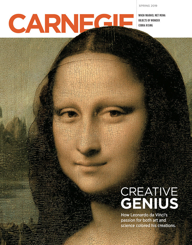 Cover of Carnegie Magazine depicting Da Vinci's Mona Lisa