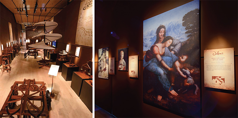 Photos of the Da Vinci exhibition at Carnegie Science Center.