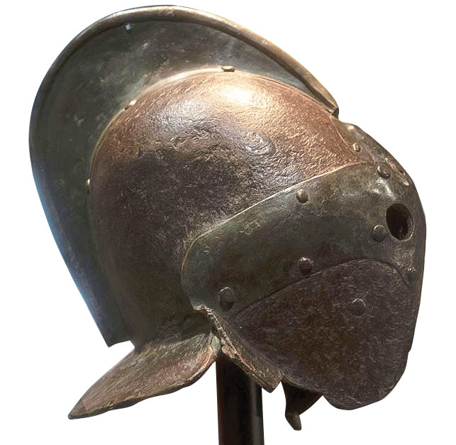 An ancient gladiators helmet