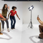 A group of teens posing for a tik-tok video
