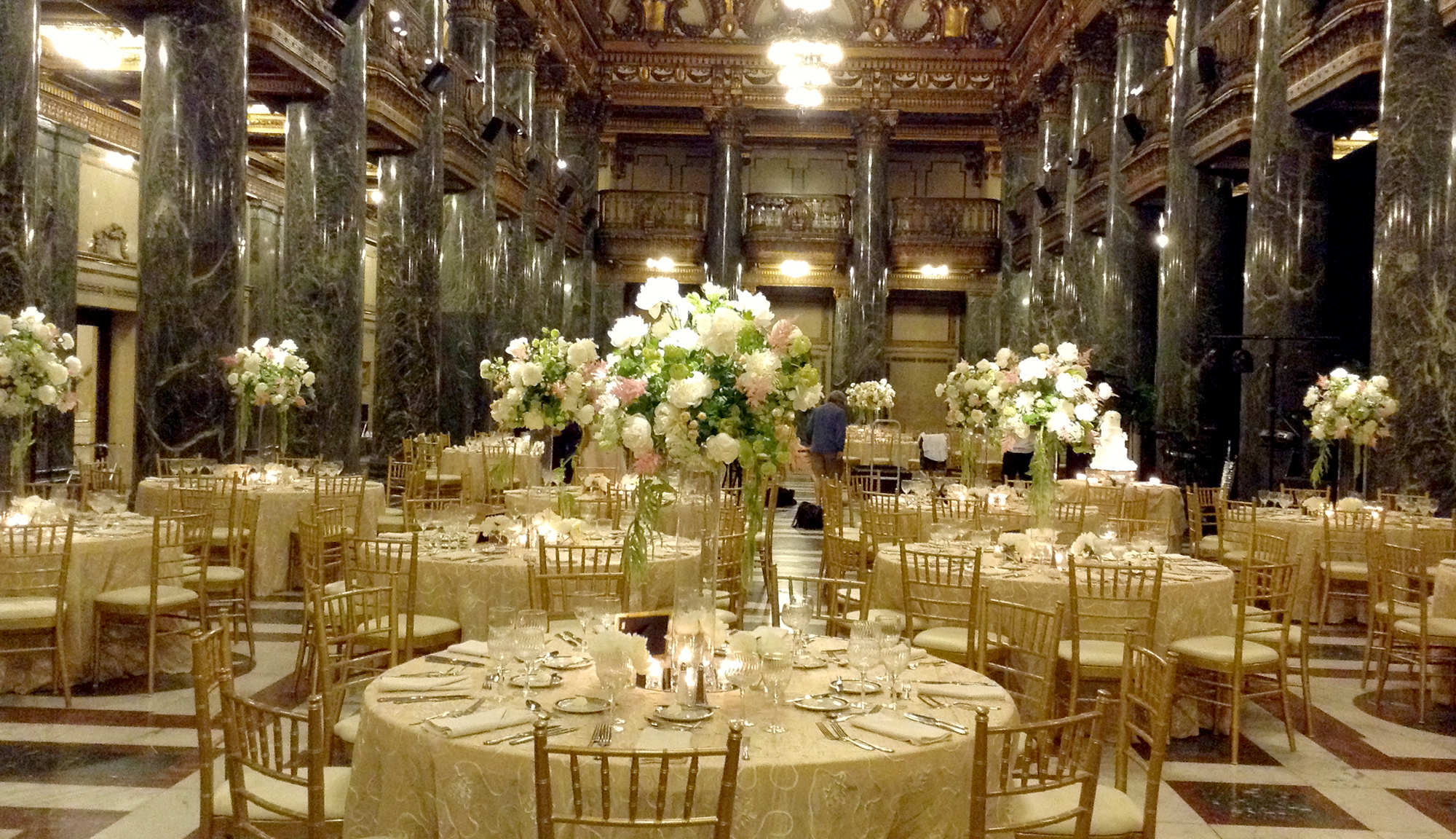 Music Hall Foyer set up for an event