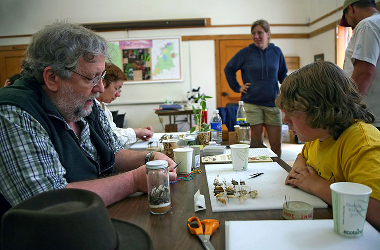 scientist workign with a young student