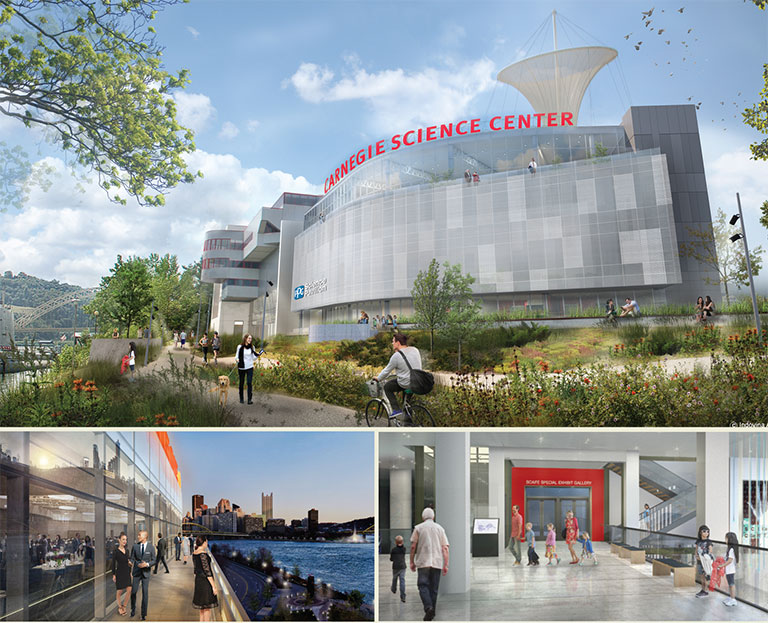 Renderings of the new PPG Science Pavilion