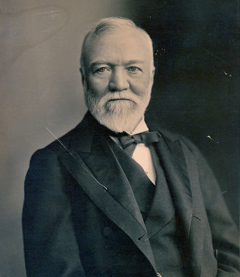 A vintage photo of Andrew Carnegie