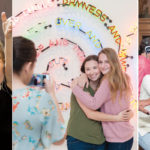 Three images depicting people enjoying the four museums
