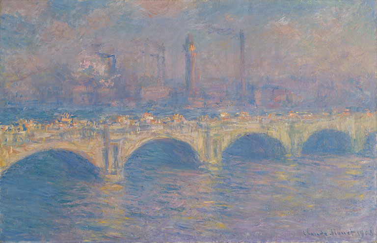 Monet's waterloo bridge painting from Carnegie museum of art