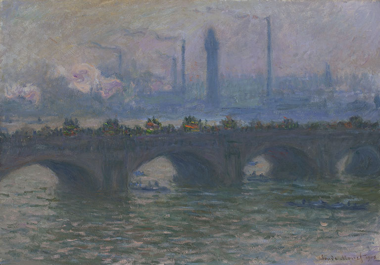 Monet's waterloo bridge painting from the Worcester Art Museum