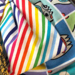 A sampling of colorful protective masks.