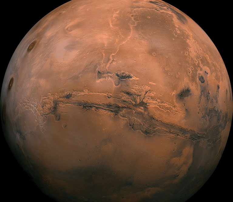 A view of Mars from space