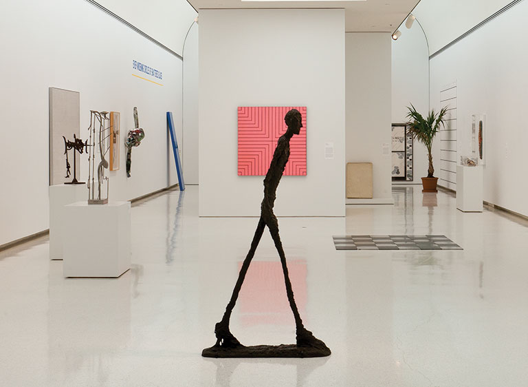 A gallery view of Walking Man installation