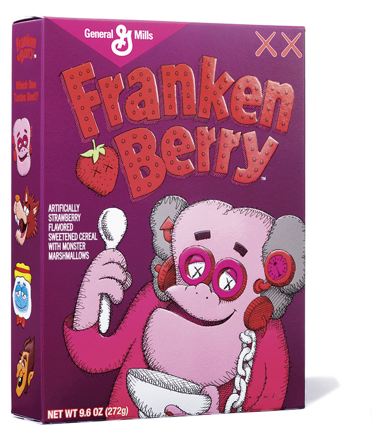 A box of cereal with a cartoon Frankenstein figure on the front.