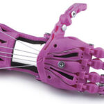 A pink, plastic, artificial hand.