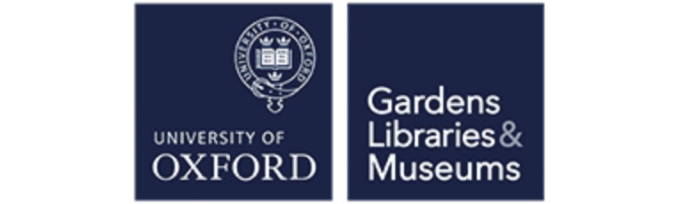 University of Oxford logo with Gardens Libraries & Museums