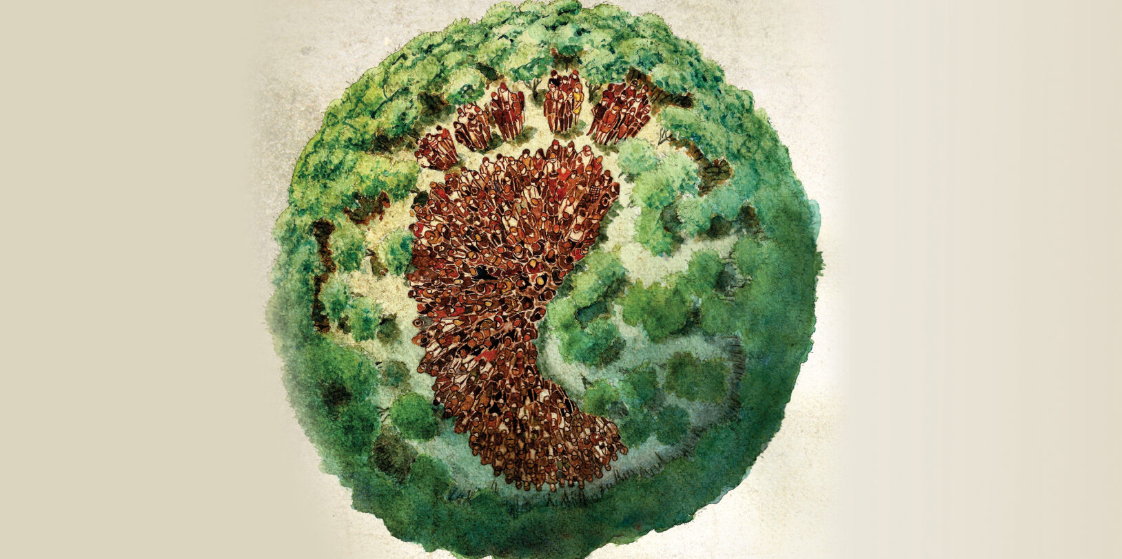 Vector concept of global footprint