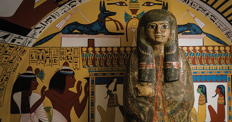 A replica of an Egyptian tomb