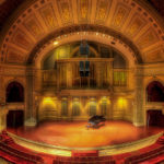Dramatic, panoramic view of Carnegie Music Hall