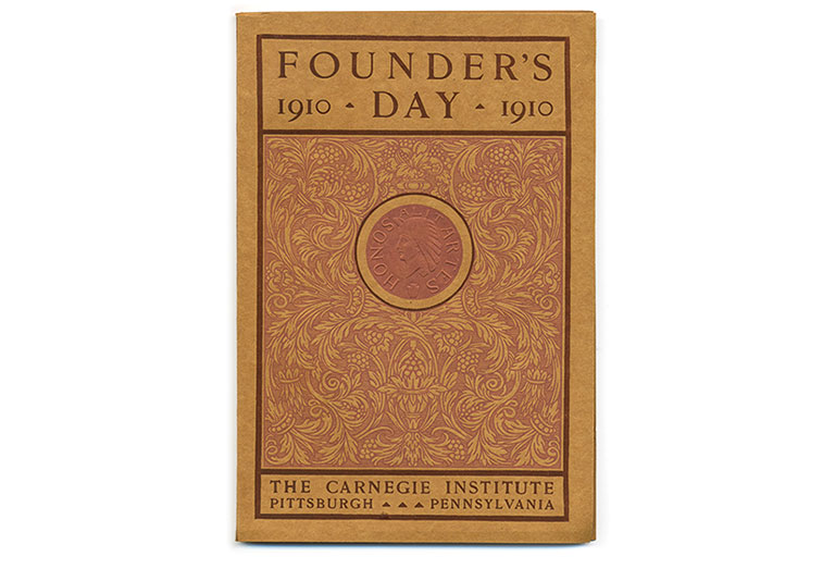 THe cover of the 1910 Founders Day program book.