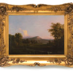 A framed landscape painting