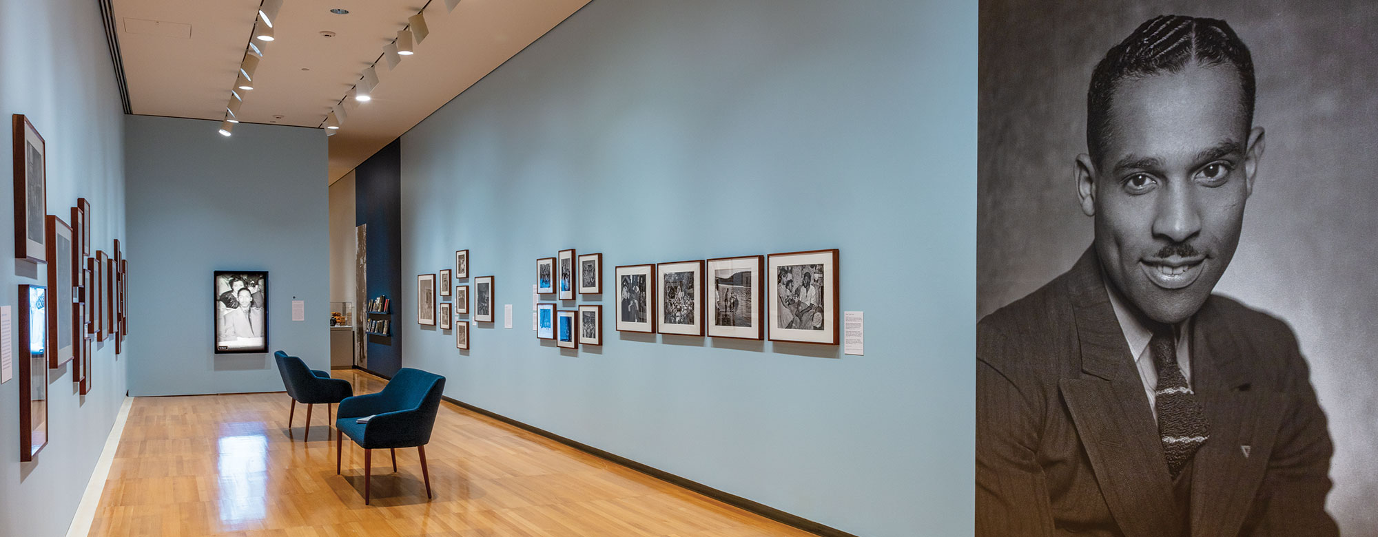 An installation view of the Teenie Harris gallery