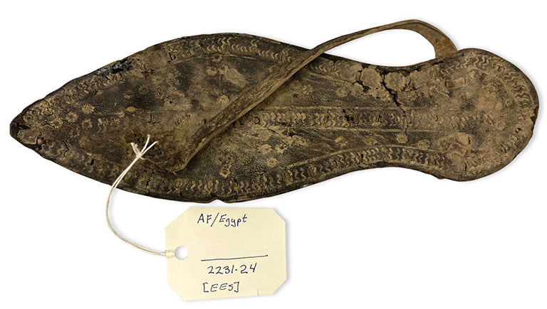 Ancient egyptian sandal artifact