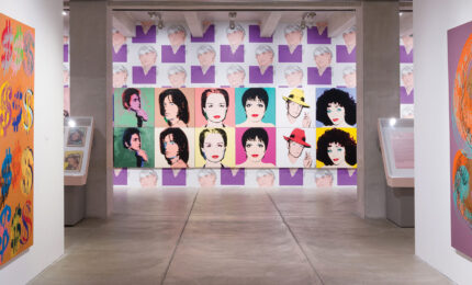 an installation view of a Warhol exhibit